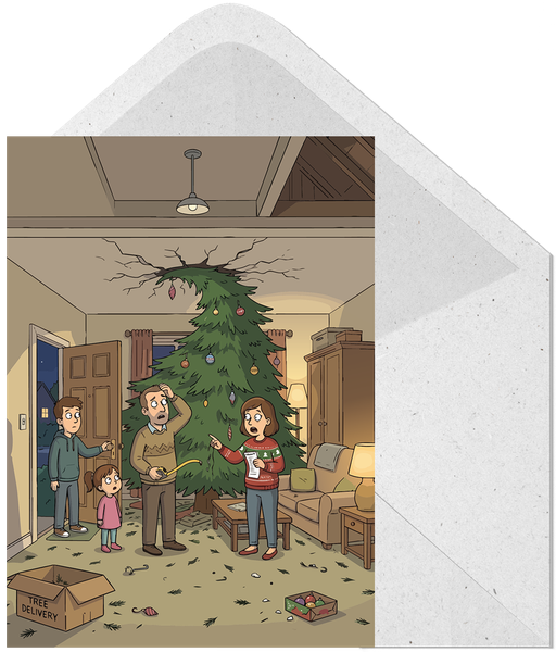 Gruß&shy;karte, Weihnachts&shy;baum